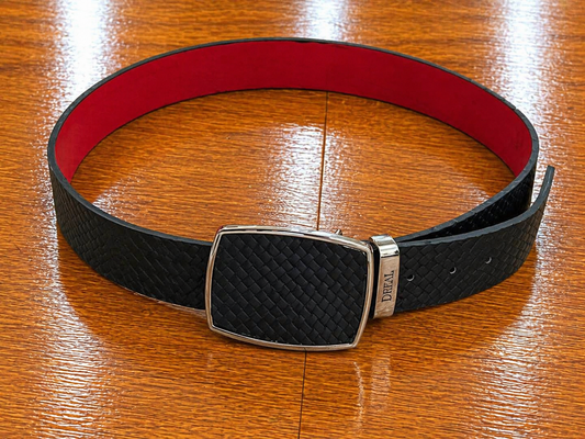Midnight Redline Leather Belt